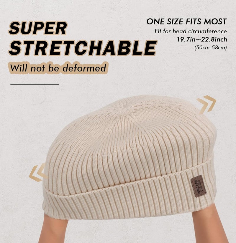 Wmcaps Warm Beanie for Men Women, Fleece Lined Beanie Warm Winter Caps Unisex Fashion Knit Cuffed Cap - Image 3